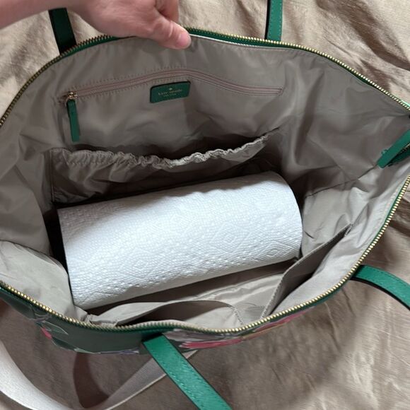 Kate Spade Adaira Weekender Or Diaper Bag In Sprout Green - Picture 10 of 11